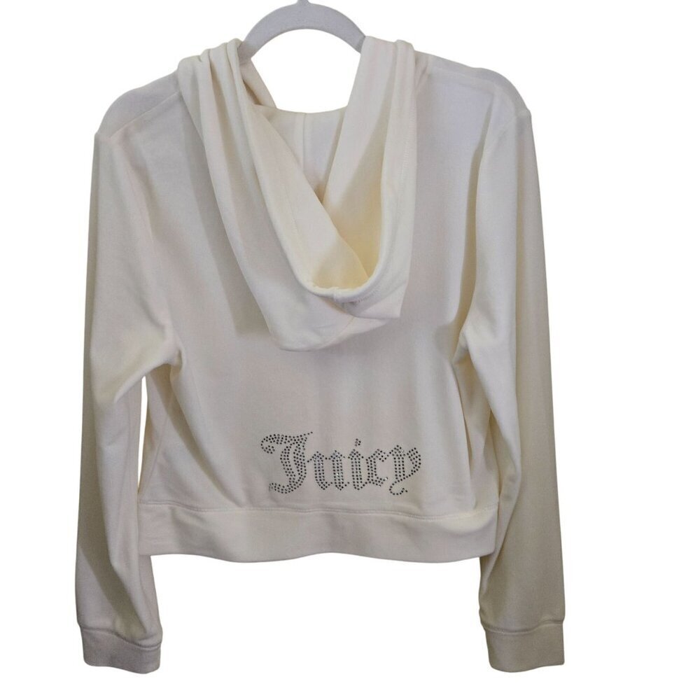 Juicy Couture NWT Big Bling Velour Hoodie Short Lounge Set Pockets Size XL